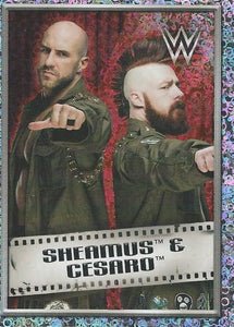 WWE Topps 2018 Stickers Cesaro and Sheamus Foil No.89