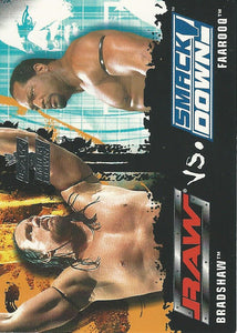 WWE Fleer Raw vs Smackdown Trading Card 2002 Bradshaw vs Faarooq No.89