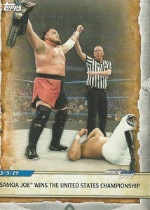WWE Topps Road to Wrestlemania 2020 Trading Cards Samoa Joe No.89