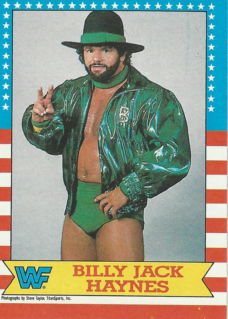 Topps WWF Wrestling Cards 1987 Billy Jack Haynes No.8