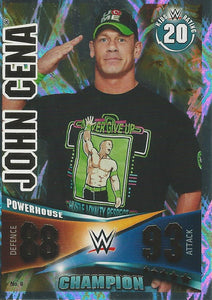 WWE Topps Slam Attax Rivals 2014 Trading Card John Cena Champion No.8