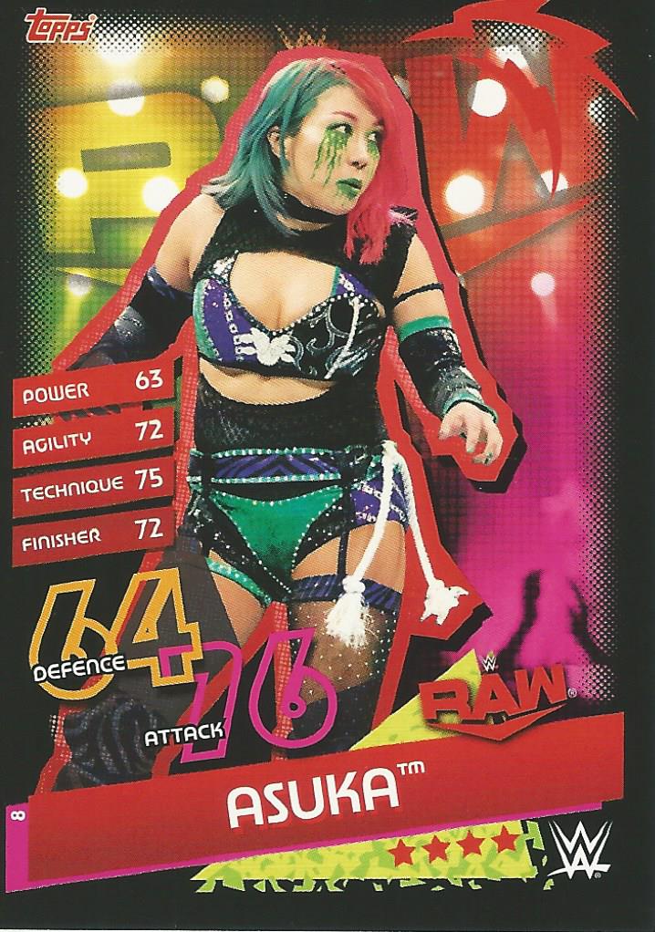 WWE Topps Slam Attax Reloaded 2020 Trading Card Asuka No.8