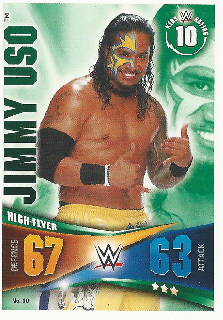 WWE Topps Slam Attax Rivals 2014 Trading Card Jimmy Uso No.90