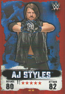 WWE Topps Slam Attax Takeover 2016 Trading Card AJ Styles No.90