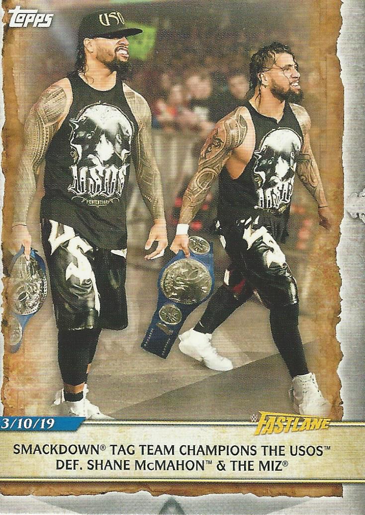 WWE Topps Road to Wrestlemania 2020 Trading Cards The Usos No.90