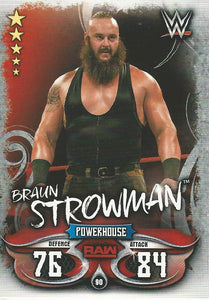 WWE Topps Slam  Attax Live 2018 Trading Card Braun Strowman No.90