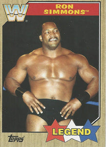 WWE Topps Heritage 2017 Trading Card Ron Simmons No.90