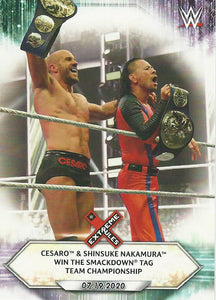 WWE Topps 2021 Trading Cards Shinsuke Nakamura and Cesaro No.90