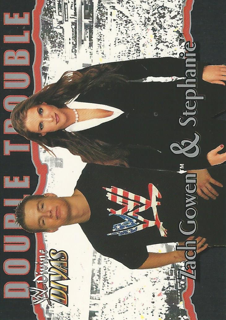 WWE Fleer Divine Divas Trading Card 2003 Double Trouble Stephanie and Zack Gowen No.90