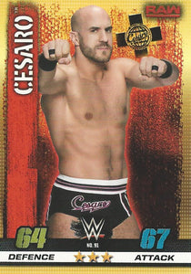 WWE Topps Slam Attax 10th Edition Trading Card 2017 Cesaro No.91