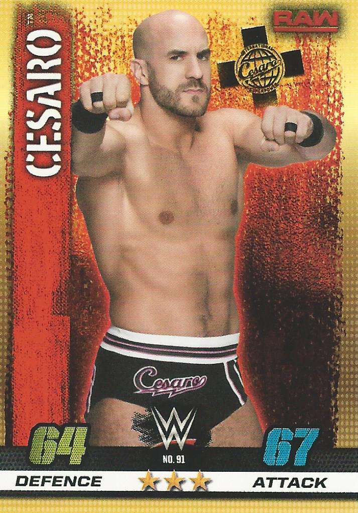 WWE Topps Slam Attax 10th Edition Trading Card 2017 Cesaro No.91