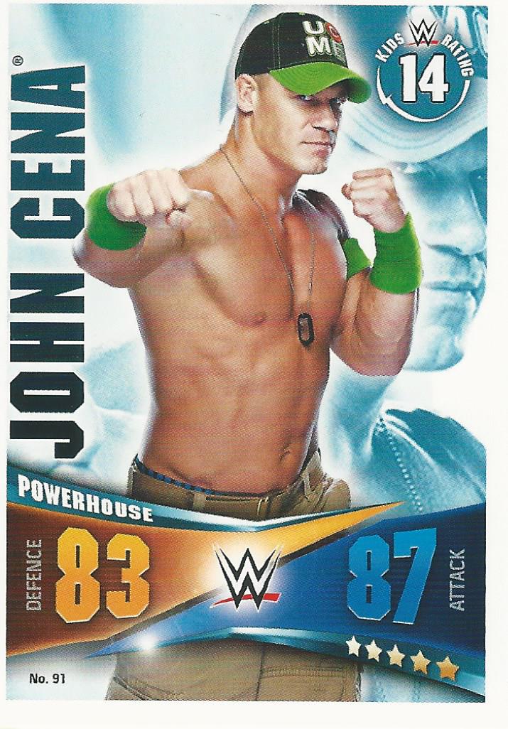 WWE Topps Slam Attax Rivals 2014 Trading Card John Cena No.91