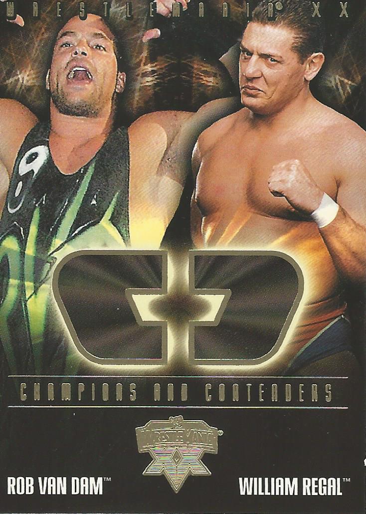WWE Fleer Wrestlemania XX Trading Card 2004 Rob Van Dam vs William Regal CC 13 of 17