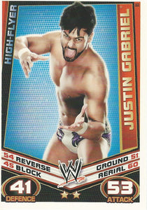WWE Topps Slam Attax Rebellion 2012 Trading Card Justin Gabriel No.91