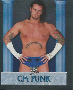 WWE Merlin Heros 2008 Stickers CM Punk Foil No.92