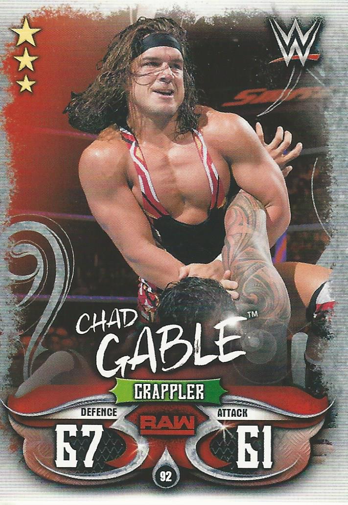 WWE Topps Slam Attax Live 2018 Trading Card Chad Gable No.92