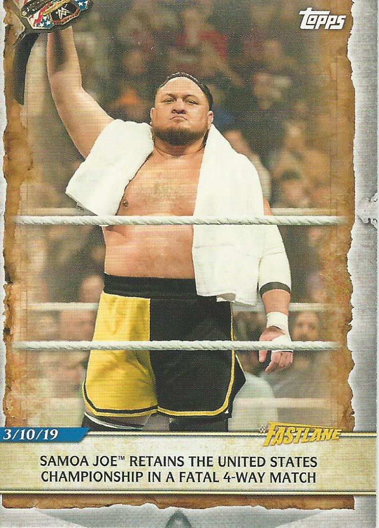 WWE Topps Road to Wrestlemania 2020 Trading Cards Samoa Joe No.92