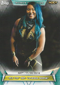 WWE Topps Women Division 2019 Trading Card Mia Yim No.92