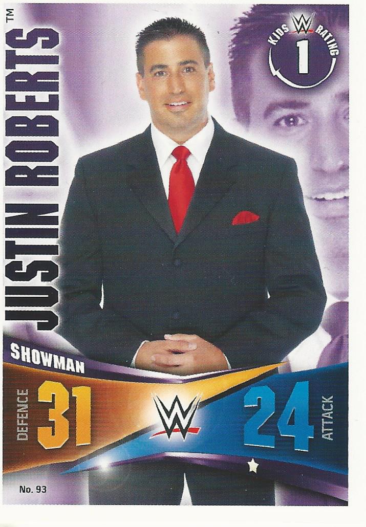 WWE Topps Slam Attax Rivals 2014 Trading Card Justin Roberts No.93