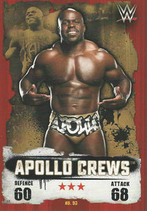 WWE Topps Slam Attax Takeover 2016 Trading Card Apollo Crews No.93