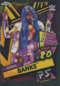 WWE Topps Slam Attax Chrome 2021 Trading Cards Sasha Banks No.93