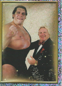 WWE Topps 2018 Stickers Andre the Giant and Bobby Heenan Foil No.93