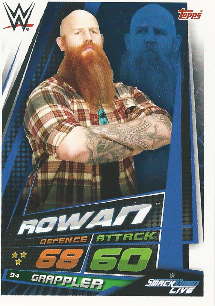 WWE Topps Slam Attax Universe 2019 Trading Card Rowan No.94