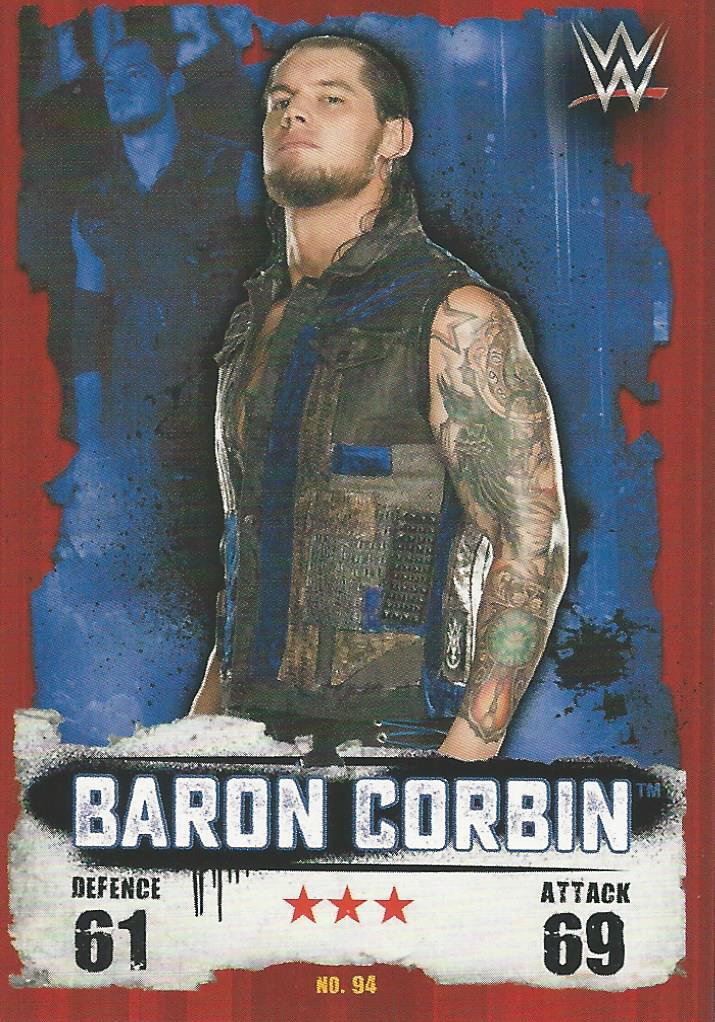 WWE Topps Slam Attax Takeover 2016 Trading Card Baron Corbin No.94