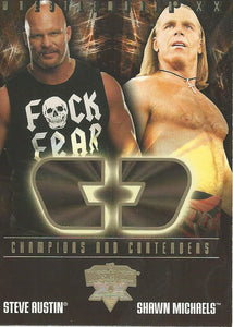 WWE Fleer Wrestlemania XX Trading Card 2004 Stone Cold vs Shawn Michaels CC 16 of 17
