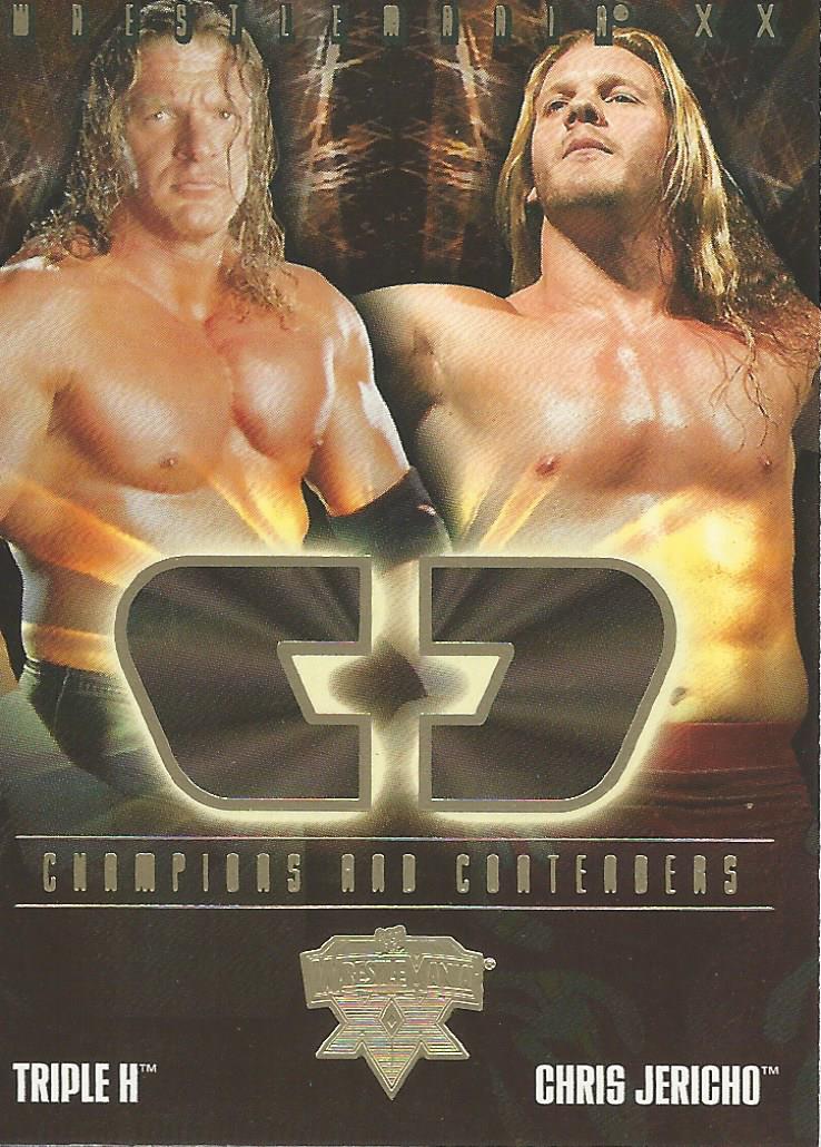 WWE Fleer Wrestlemania XX Trading Card 2004 Triple H vs Chris Jericho CC 17 of 17