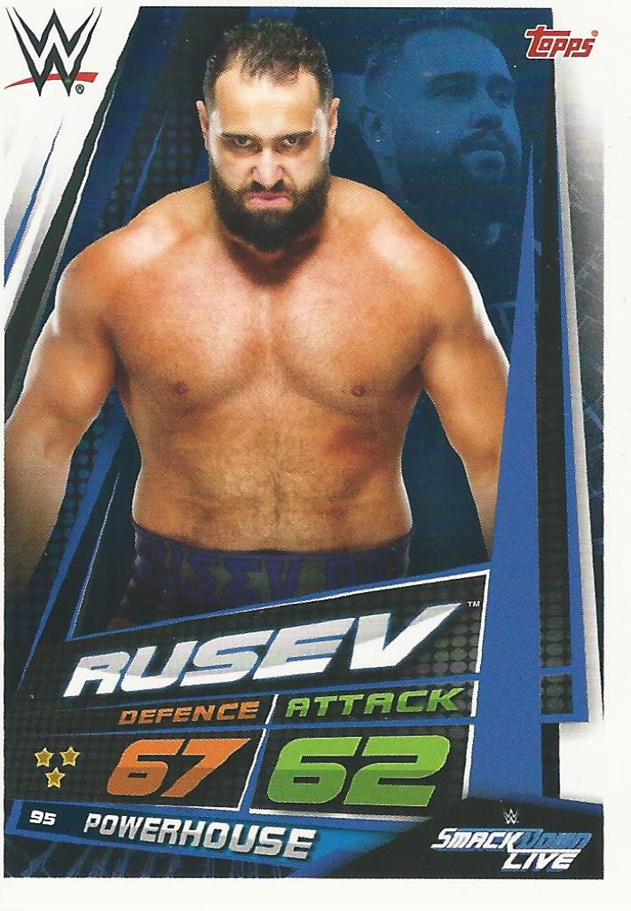 WWE Topps Slam Attax Universe 2019 Trading Card Rusev No.95