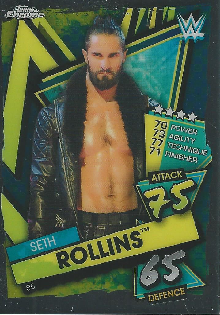 WWE Topps Slam Attax Chrome 2021 Trading Cards Seth Rollins No.95