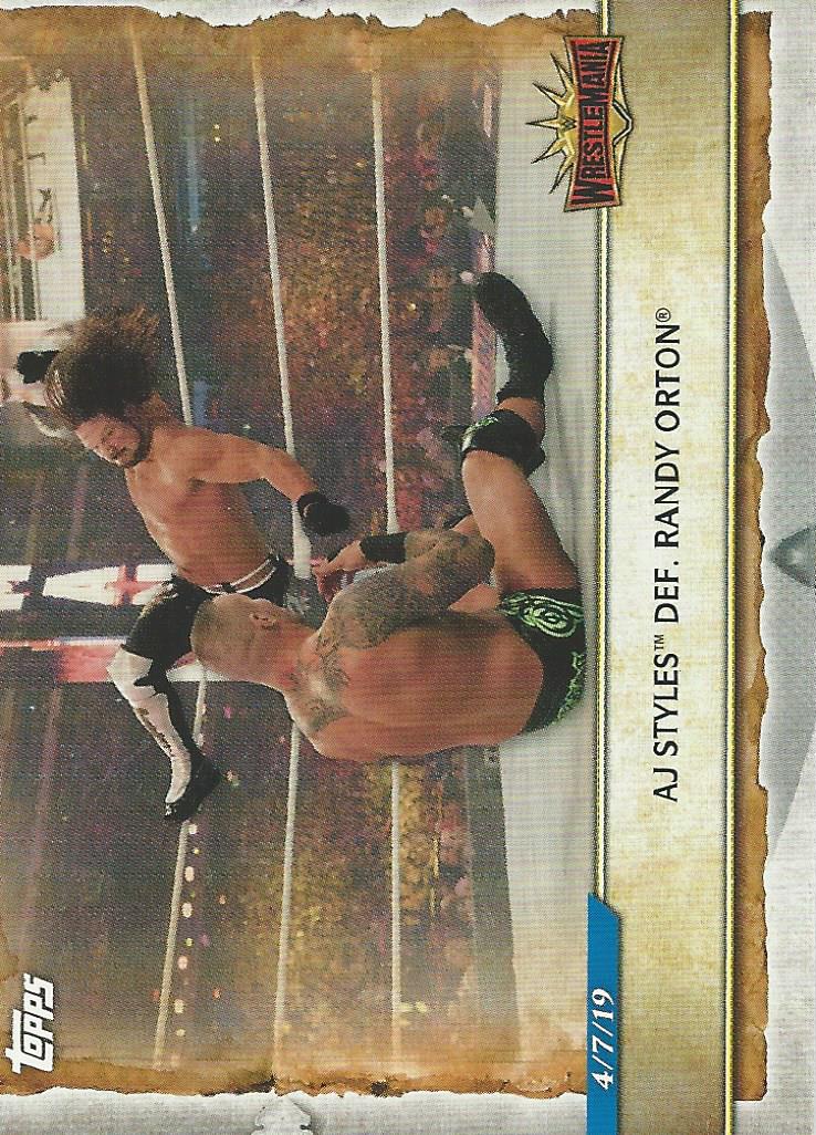 WWE Topps Road to Wrestlemania 2020 Trading Cards AJ Styles No.96