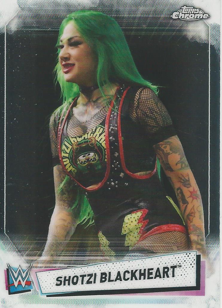 WWE Topps Chrome 2021 Trading Cards Shotzi Blackheart No.96