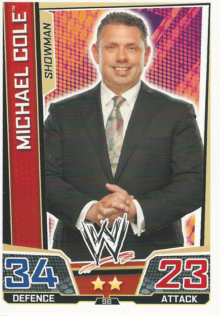 WWE Slam Attax Superstars 2013 Trading Card Michael Cole No.96