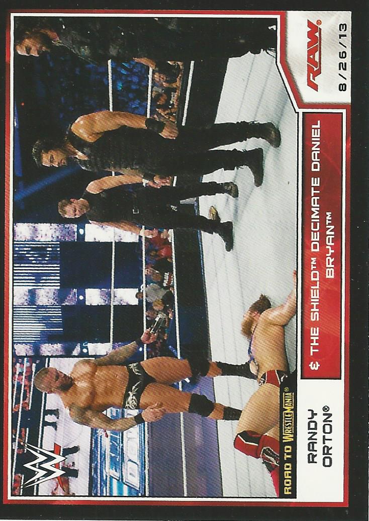 WWE Topps Road to Wrestlemania 2014 Trading Cards Randy Orton and The Shield No.36