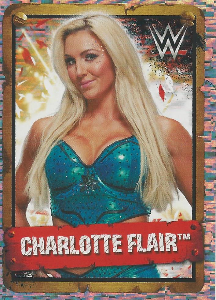 WWE Topps Stickers 2017 Charlotte Flair Foil No.96