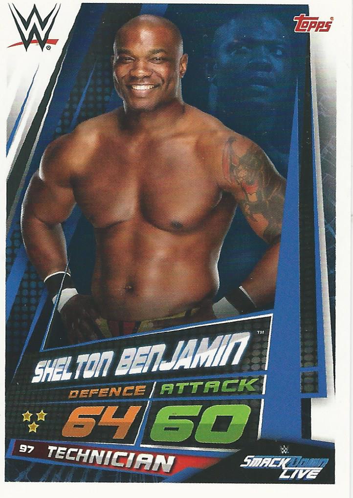 WWE Topps Slam Attax Universe 2019 Trading Card Shelton Benjamin No.97