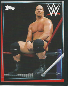 WWE Topps Road to Wrestlemania Stickers 2021 Stone Cold Steve Austin No.98