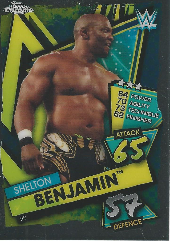 WWE Topps Slam Attax Chrome 2021 Trading Cards Shelton Benjamin No.98