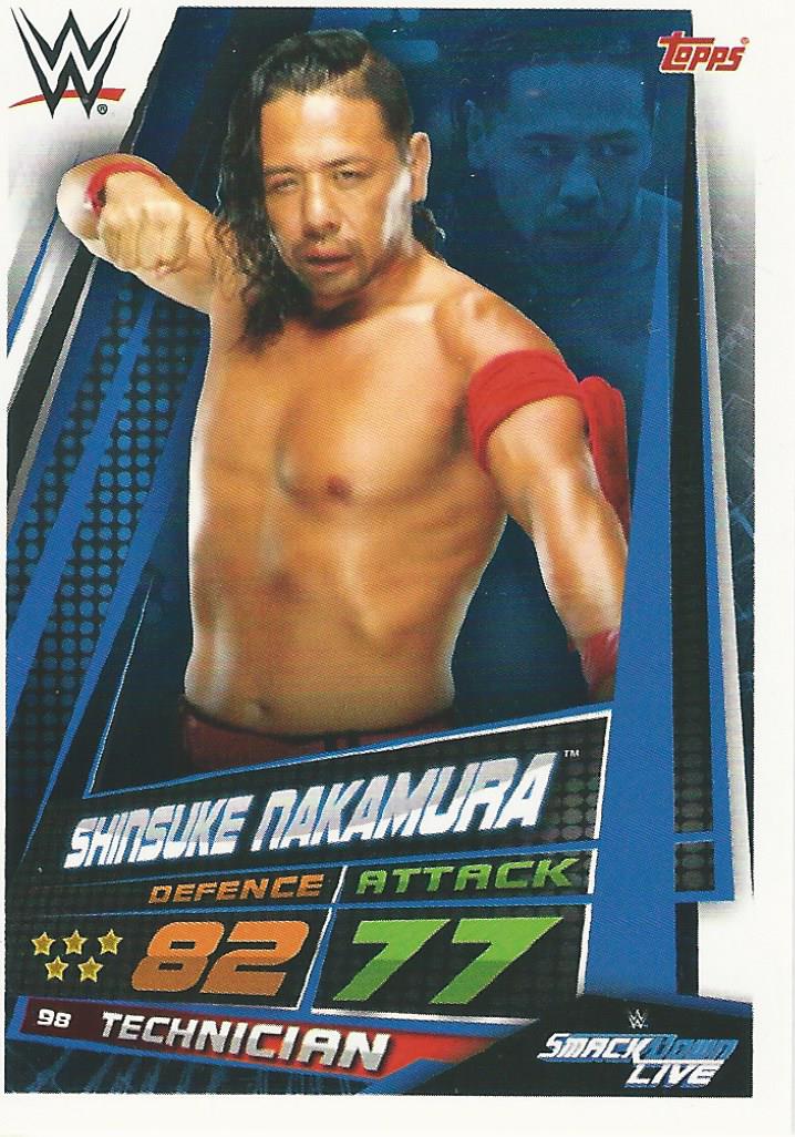 WWE Topps Slam Attax Universe 2019 Trading Card Shinsuke Nakamura No.98