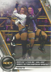 WWE Topps Women Division 2020 Trading Cards Dakota Kai and Tegan Nox No.98