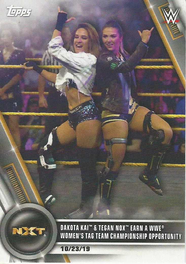 WWE Topps Women Division 2020 Trading Cards Dakota Kai and Tegan Nox No.98