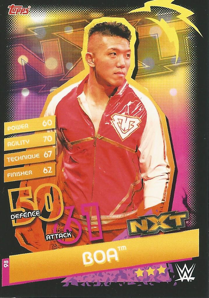 WWE Topps Slam Attax Reloaded 2020 Trading Card Boa No.98 NXT