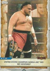 WWE Topps Road to Wrestlemania 2020 Trading Cards Samoa Joe No.99