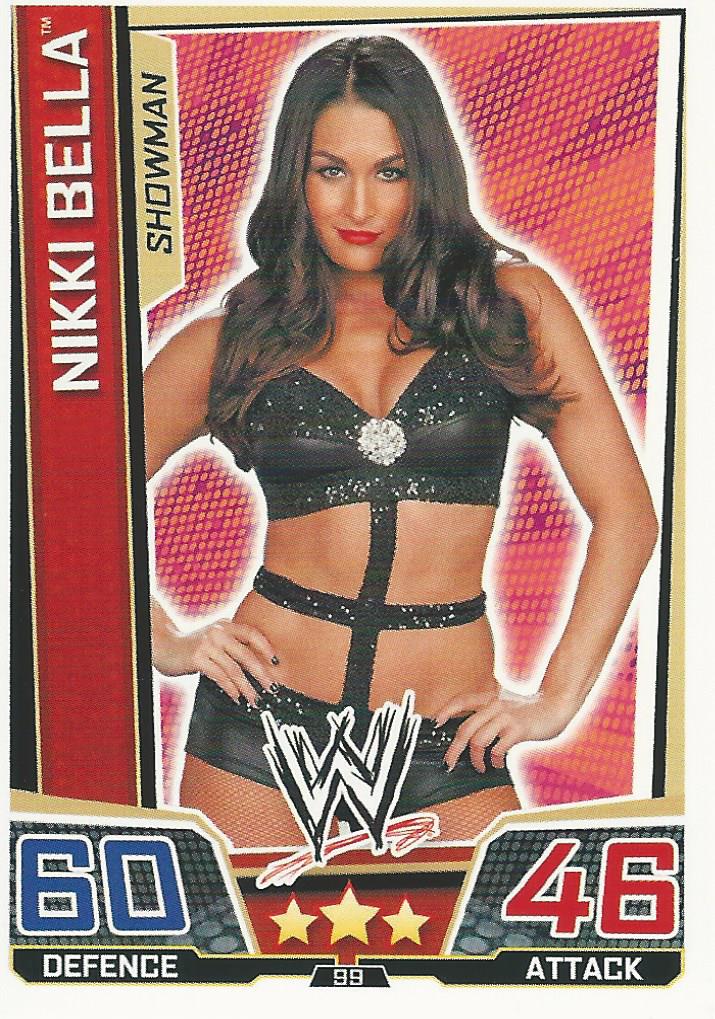 WWE Slam Attax Superstars 2013 Trading Card Nikki Bella No.99