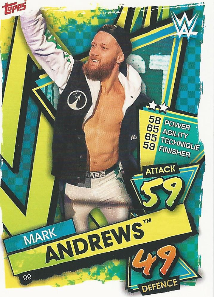 WWE Topps Slam Attax 2021 Trading Card Mark Andrews No.99