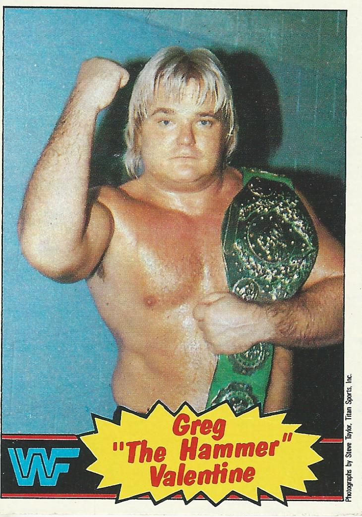 WWF Topps Wrestling Cards 1985 Greg Valentine No.9