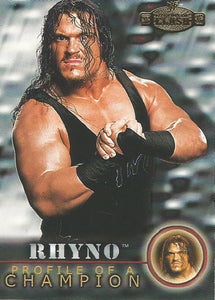 WWE Fleer Championship Clash 2001 Trading Card Rhyno No.77