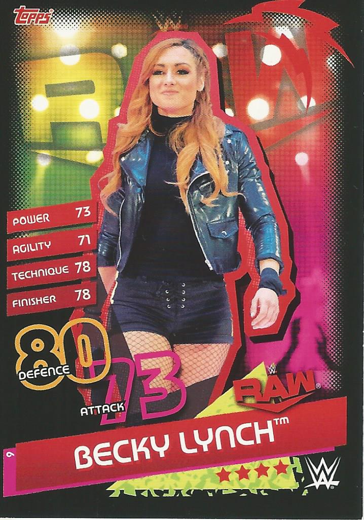 WWE Topps Slam Attax Reloaded 2020 Trading Card Becky Lynch No.9